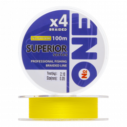 Плетённая леска IAM Number One Superior 4X 0,05мм 100м (yellow)